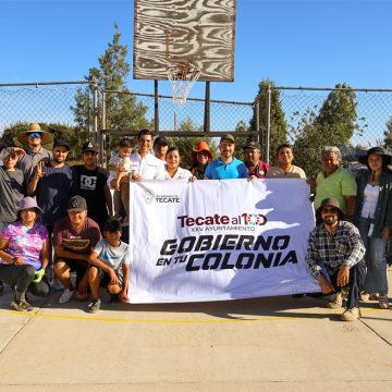 zxc Gobierno de Tecate rehabilita cancha deportiva en jardines del rincón