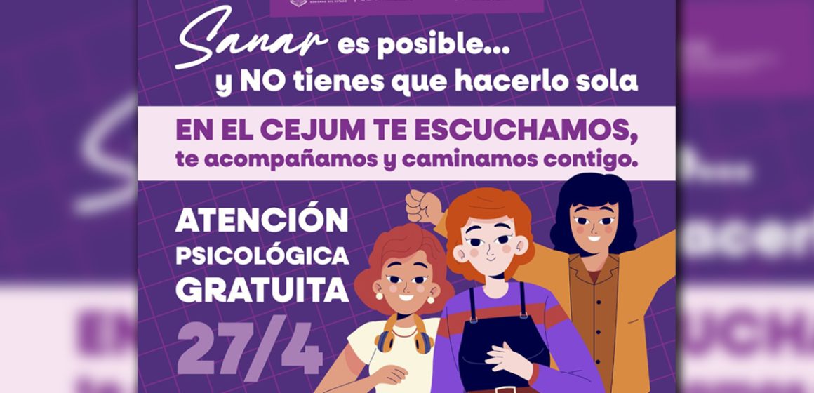 1 Ofrece CEJUM atención psicológica gratuita las 24 horas