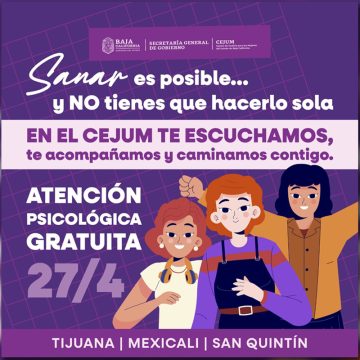 Ofrece CEJUM atención psicológica gratuita las 24 horas