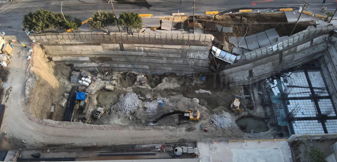 Autoridades de Tijuana atienden colapso de muro en Zona Centro