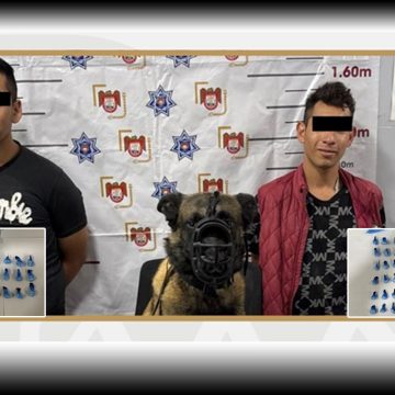 1 Arresta Policía Municipal a dos presuntos distribuidores de droga