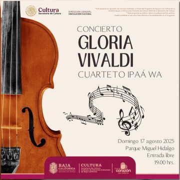 1 Concierto de Gloria Vivaldi del cuarteto Ipaa Wá llega al parque Miguel Hidalgo en Tecate