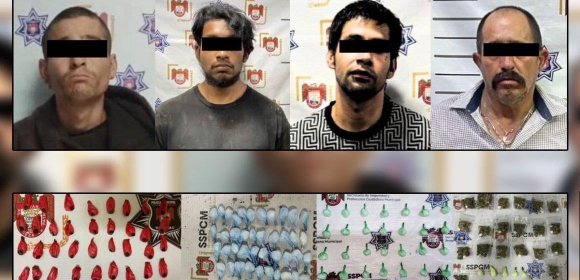 Arrestan a cuatro personas por delitos contra la salud