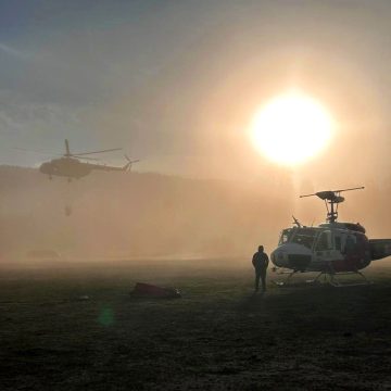 Actualiza Protección Civil Estatal avances sobre el combate al incendio forestal en San Pedro Mártir