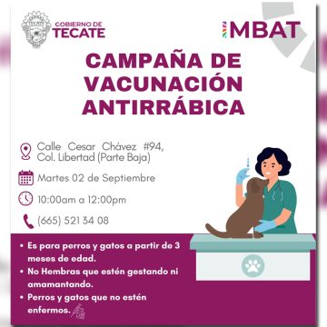IMBAT acerca la campaña de vacunación antirrábica a la colonia libertad