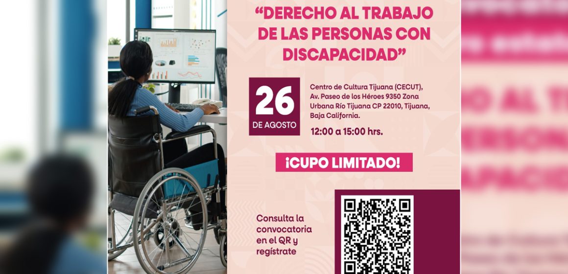 Convocan al foro Estatal “Derecho al Trabajo de las Personas con Discapacidad”