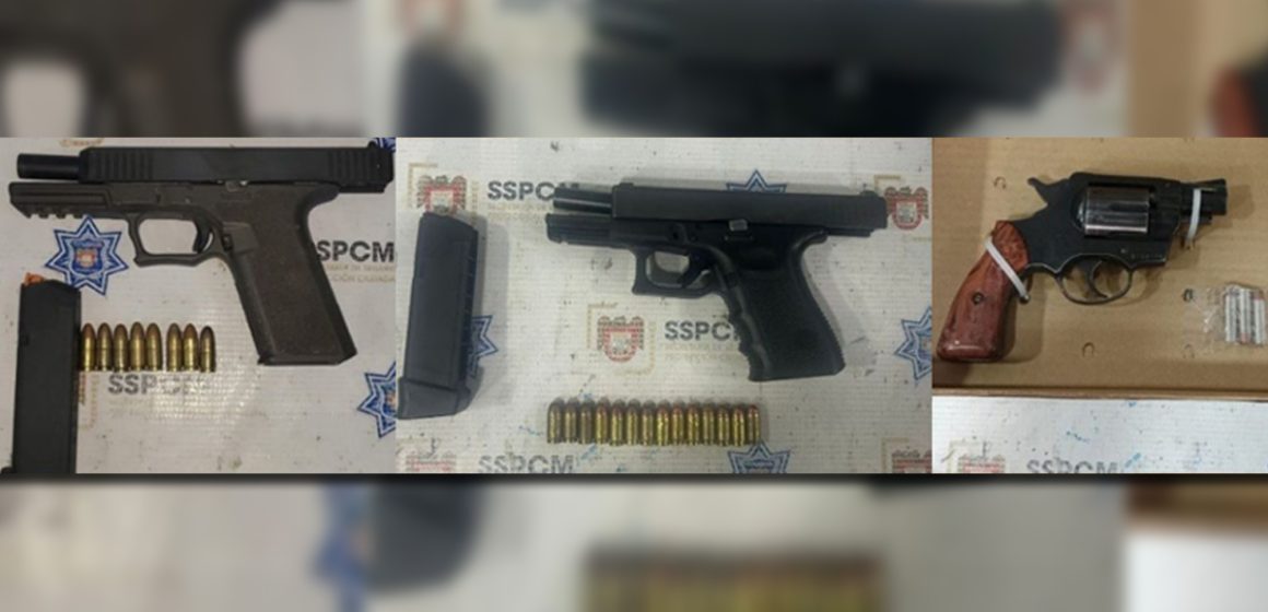 1 Arrestan a tres personas por portación de arma de fuego