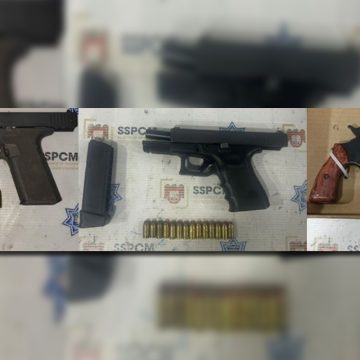 1 Arrestan a tres personas por portación de arma de fuego
