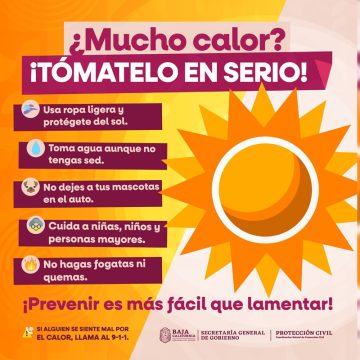 Persistirá ola de calor en Baja California con temperaturas mayores a 45 grados