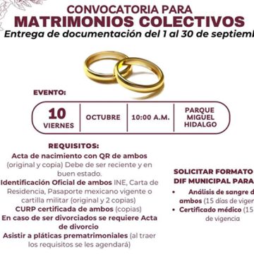 DIF Tecate invita a participar en los Matrimonios Colectivos 2025