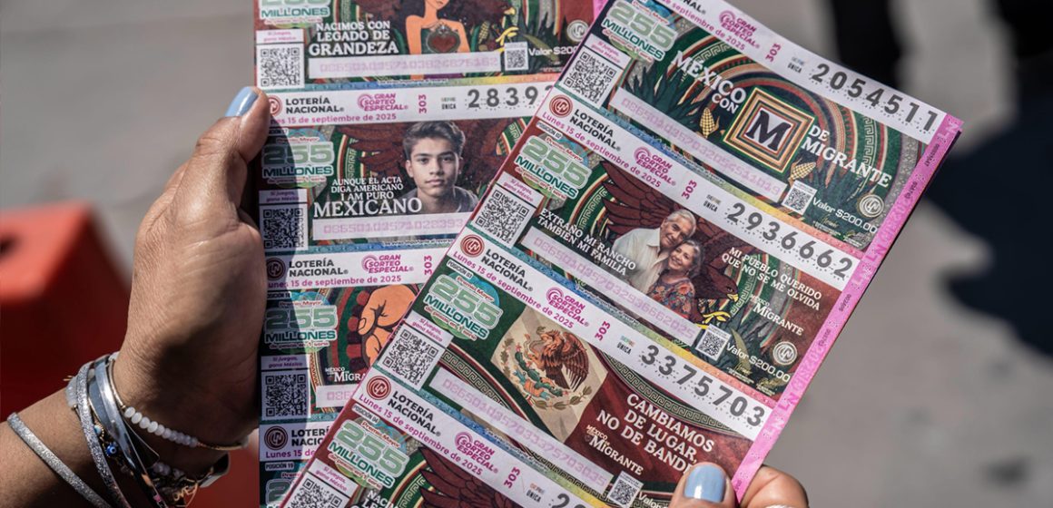 Presentan billete de Lotería Nacional en honor a la comunidad migrante en Tijuana