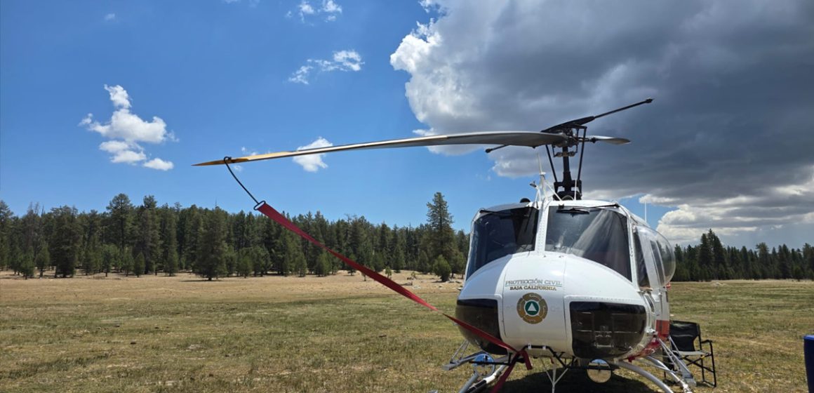 Informa protección civil estatal avance del incendio forestal san pedro mártir