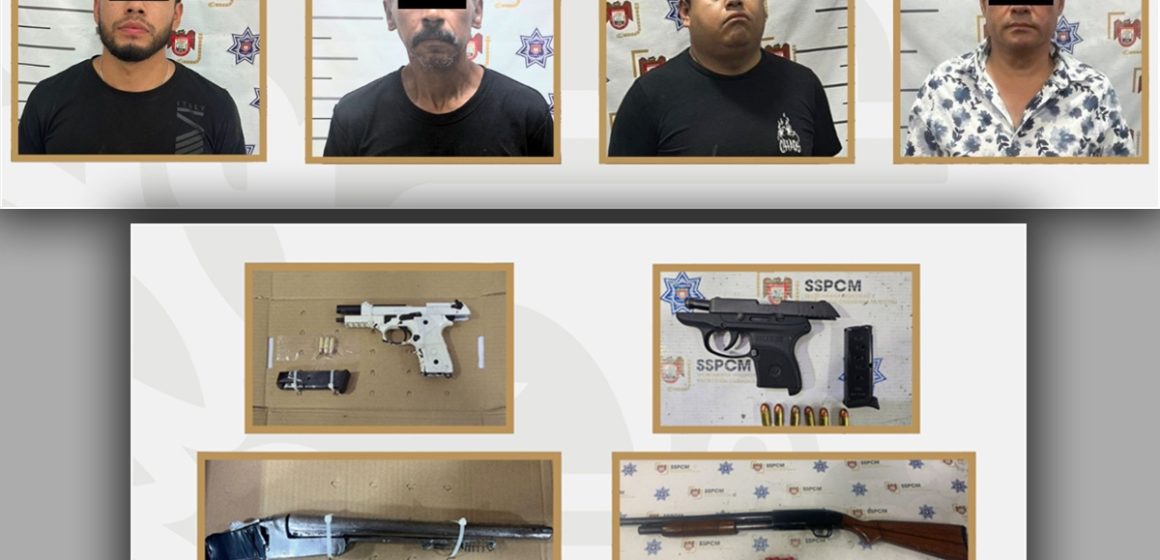 Confiscan cuatro armas de fuego en Tijuana durante patrullajes