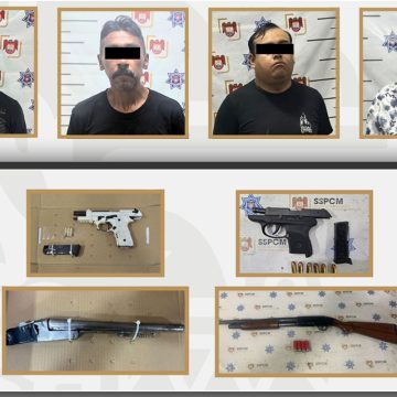 Confiscan cuatro armas de fuego en Tijuana durante patrullajes
