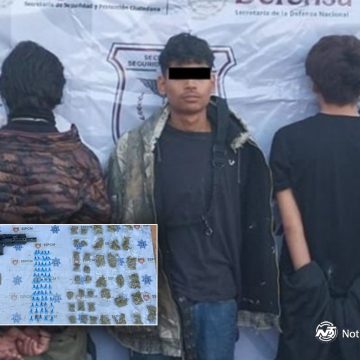 Arrestan a dos menores con arma y estupefacientes en la colonia Las Cumbres