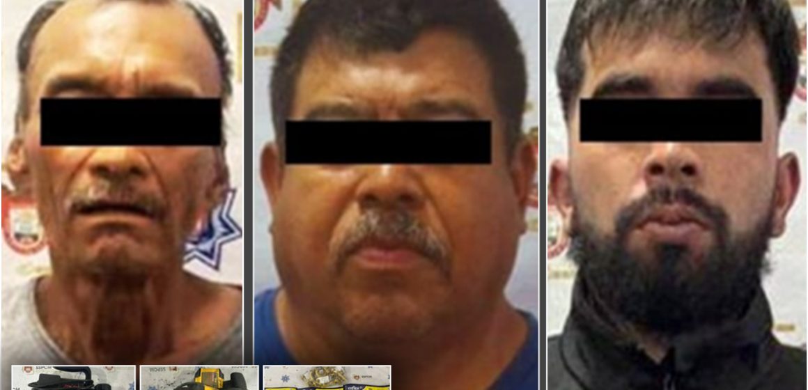 Detienen a tres personas por robos a comercios en diferentes colonias