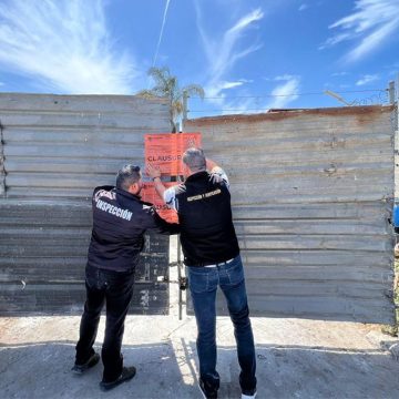 Clausuran yarda de camiones irregular en Jardín Dorado