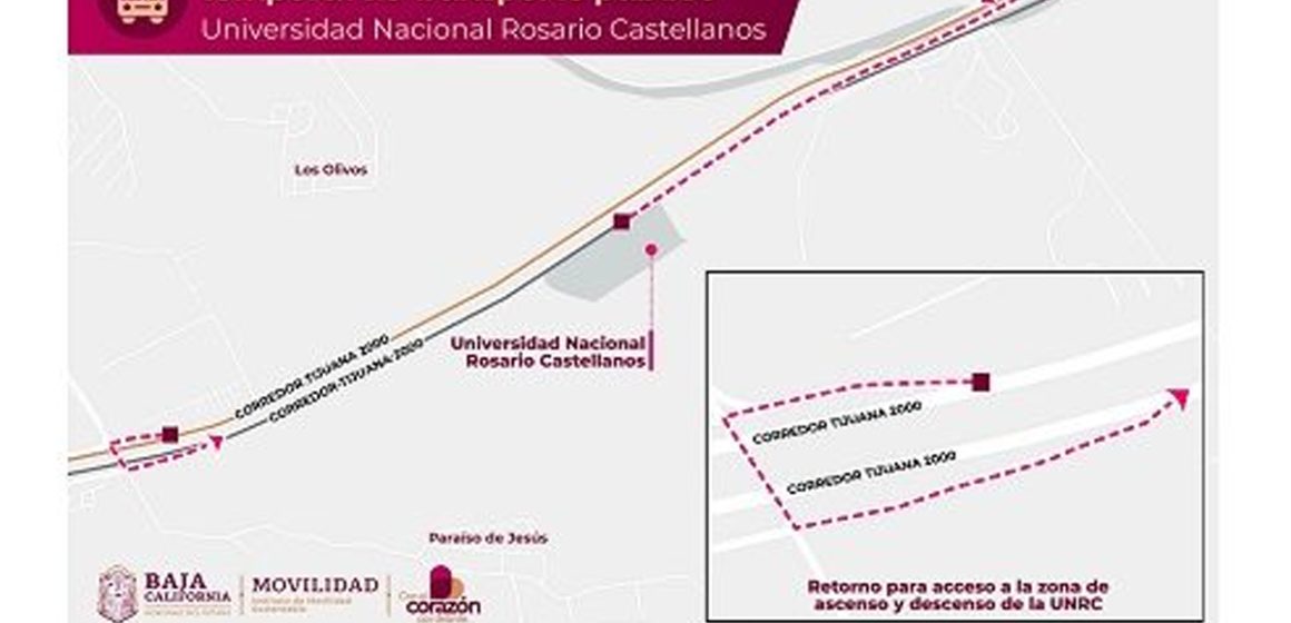 1 IMOS anuncia rutas de transporte público hacia la UNRC de Tijuana