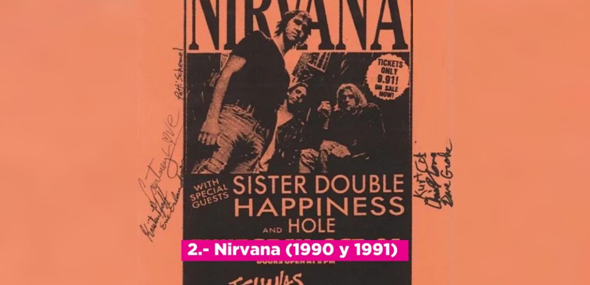 1 Subastarán grabación inédita de 1990 de concierto de Nirvana en Tijuana