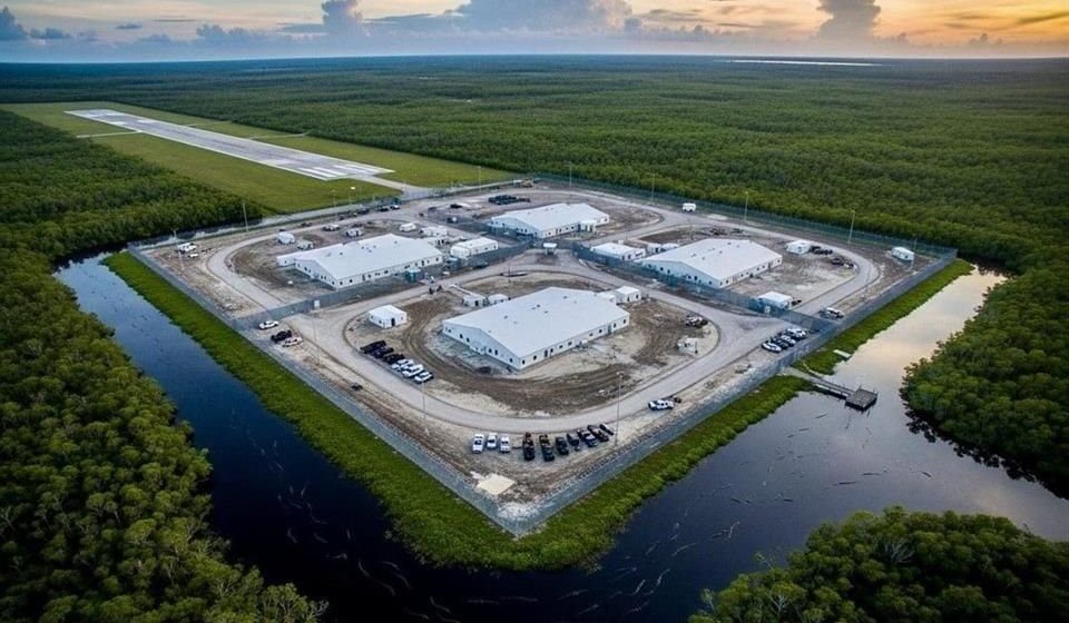 Suspenden orden de desmantelar centro de detención “Alcatraz de los Caimanes” en Florida