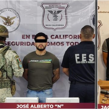 Detienen a dos hombres armados en Tijuana y Ensenada