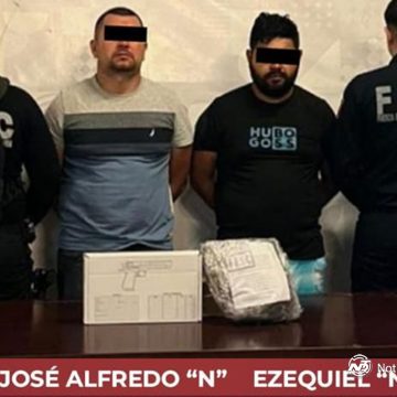 Detienen a dos hombres con droga y un arma de fuego cerca de escuela
