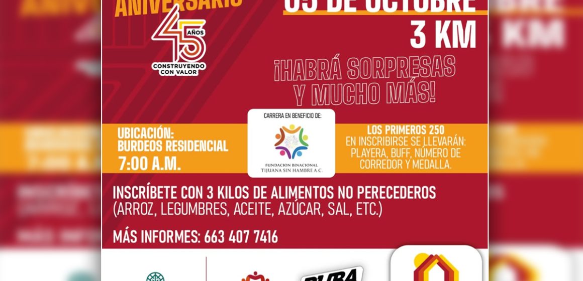 Corriendo con causa: Ruba Race Tijuana celebrará su edición aniversario