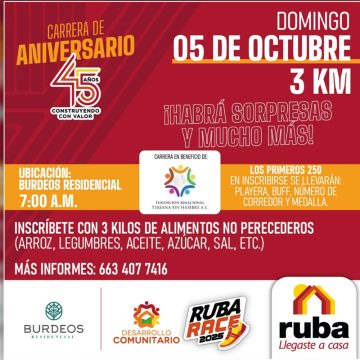 dfsa Corriendo con causa: Ruba Race Tijuana celebrará su edición aniversario
