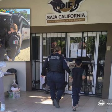 Escuadrón Violeta protege a menor extraviado en Tijuana