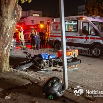 Repartidor de Domino’s sufre accidente en la Colonia Libertad