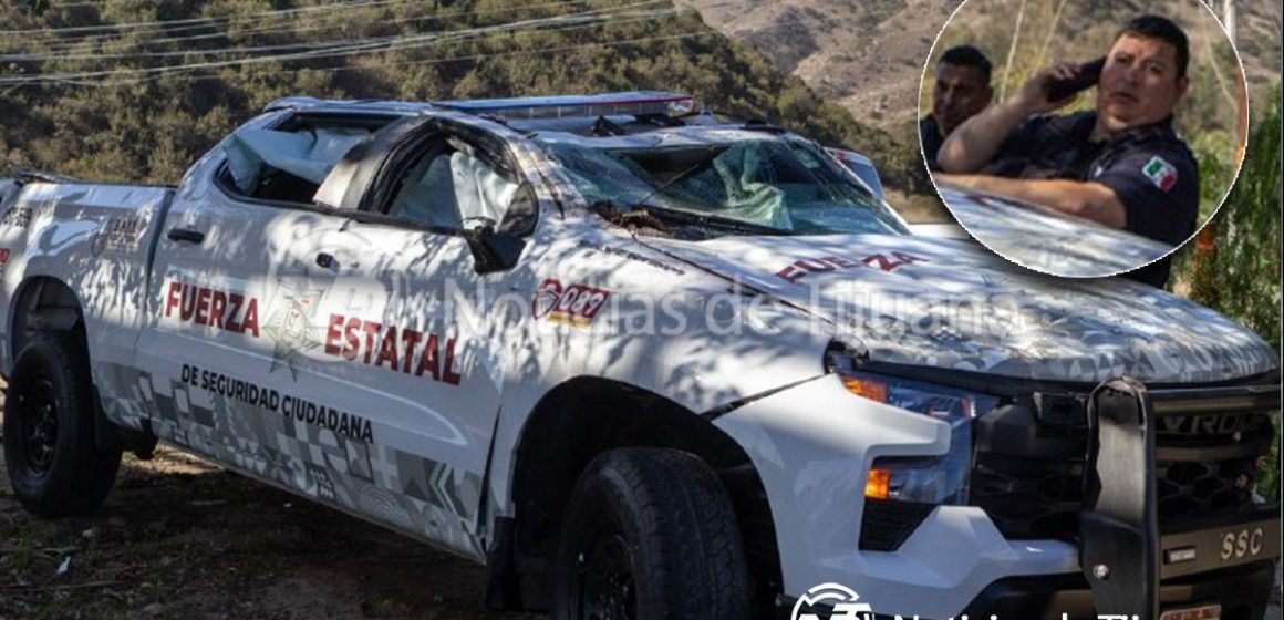 777777 Destruyen “pepos” patrulla 2025 al volcar en Libramiento Rosas Magallón