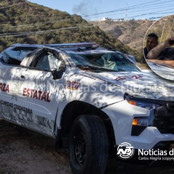 777777 Destruyen “pepos” patrulla 2025 al volcar en Libramiento Rosas Magallón