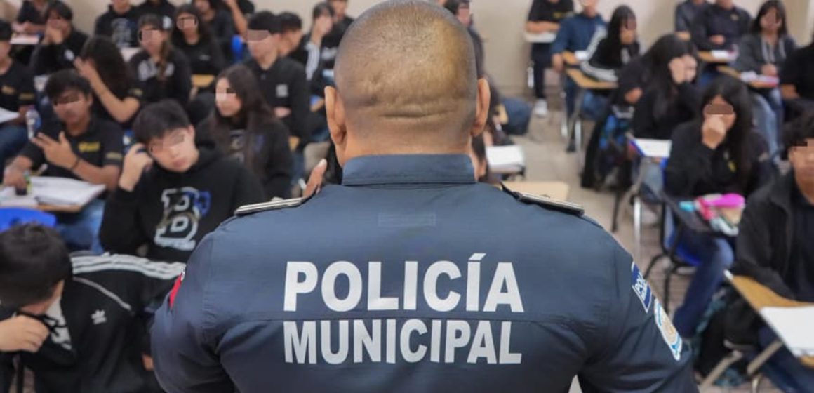Refuerza SSPCM seguridad estudiantil en el plantel Cobach Rubén Vizcaíno