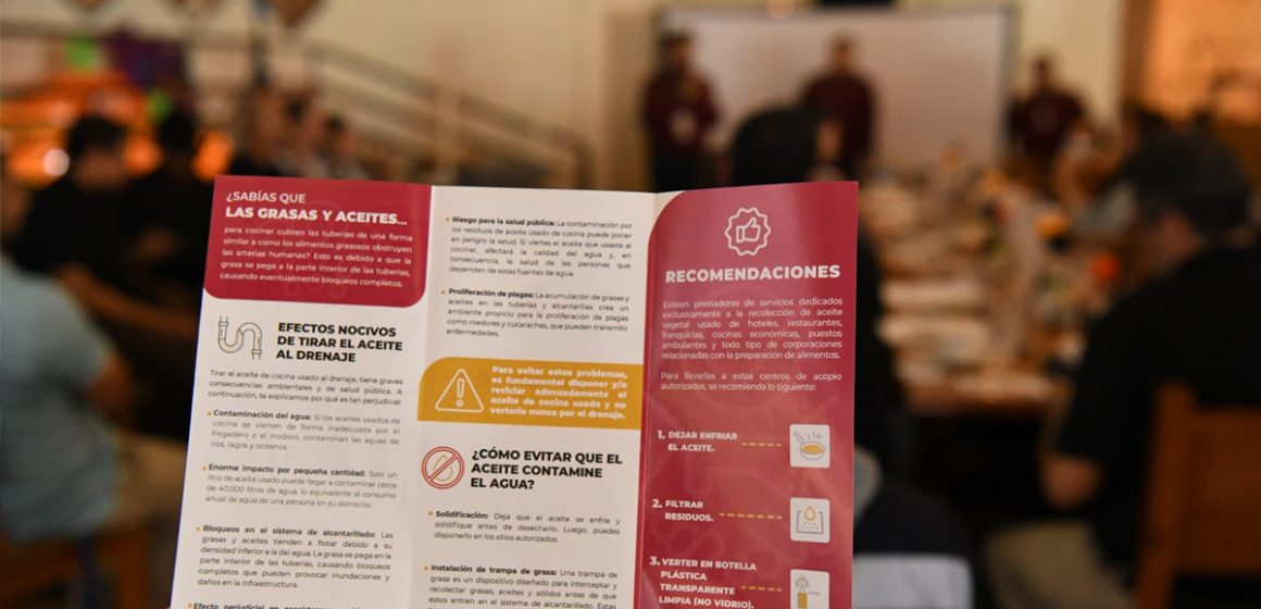 Promueven en Rosarito el manejo responsable de grasas y aceites en restaurantes