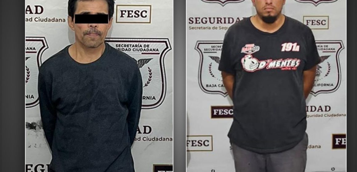 Detienen a dos hombres con órdenes de aprehensión vigentes en Ensenada