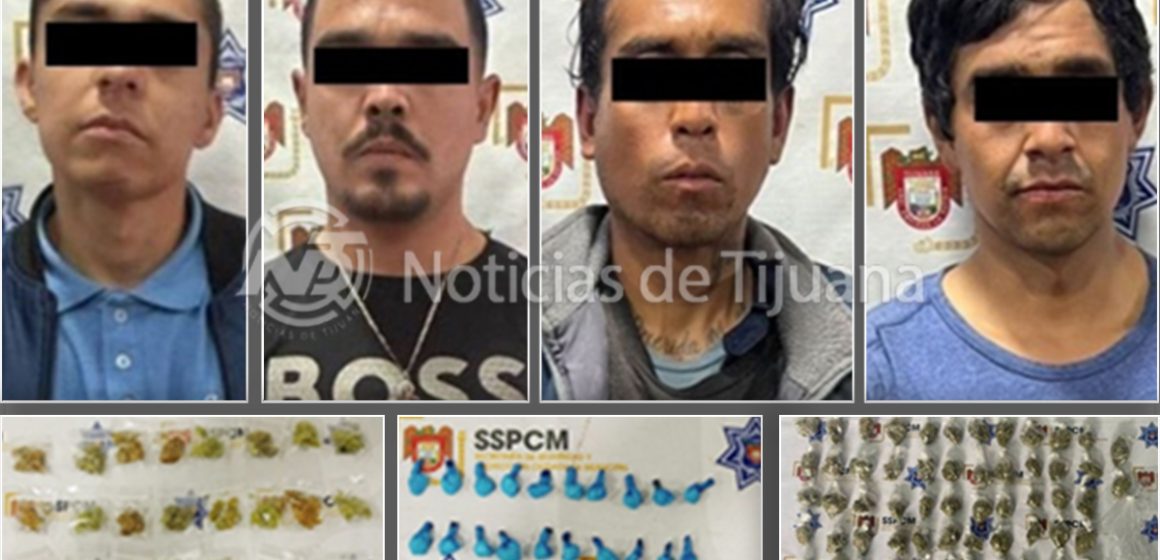 gf Detienen a cuatro personas por delitos contra la salud en Tijuana