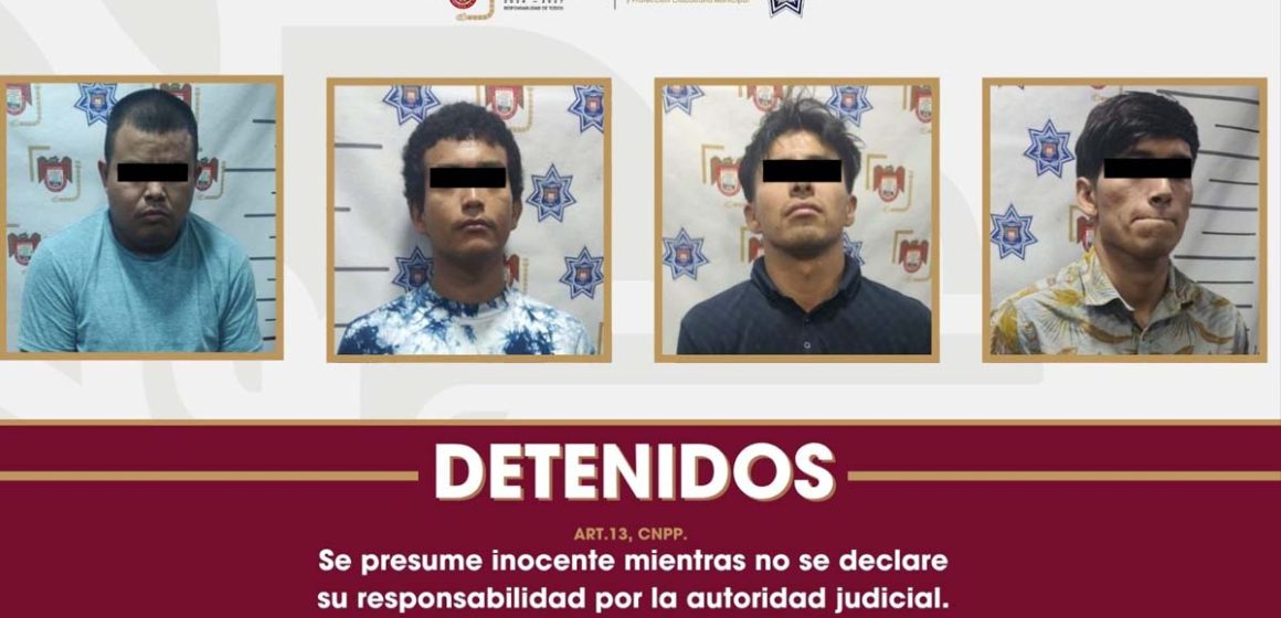 ttt Caen cuatro sujetos con cartuchos y equipo táctico en Tijuana