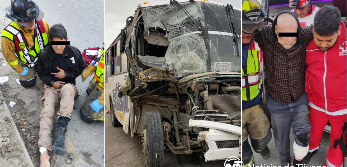 ttttt Aparatoso camionazo de SETTEPI deja 14 trabajadores lesionados