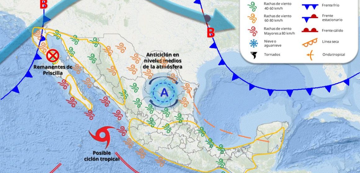 Anuncia protección civil baja california ingreso de frente frío a partir del jueves