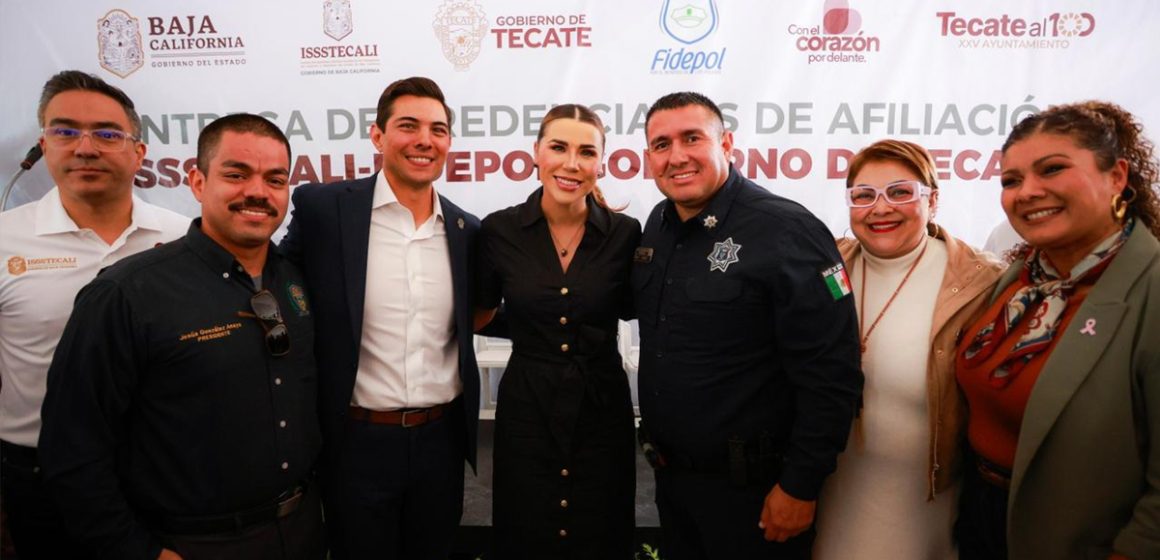 Concreta gobernadora servicios médicos de Issstecali para policías de Tecate