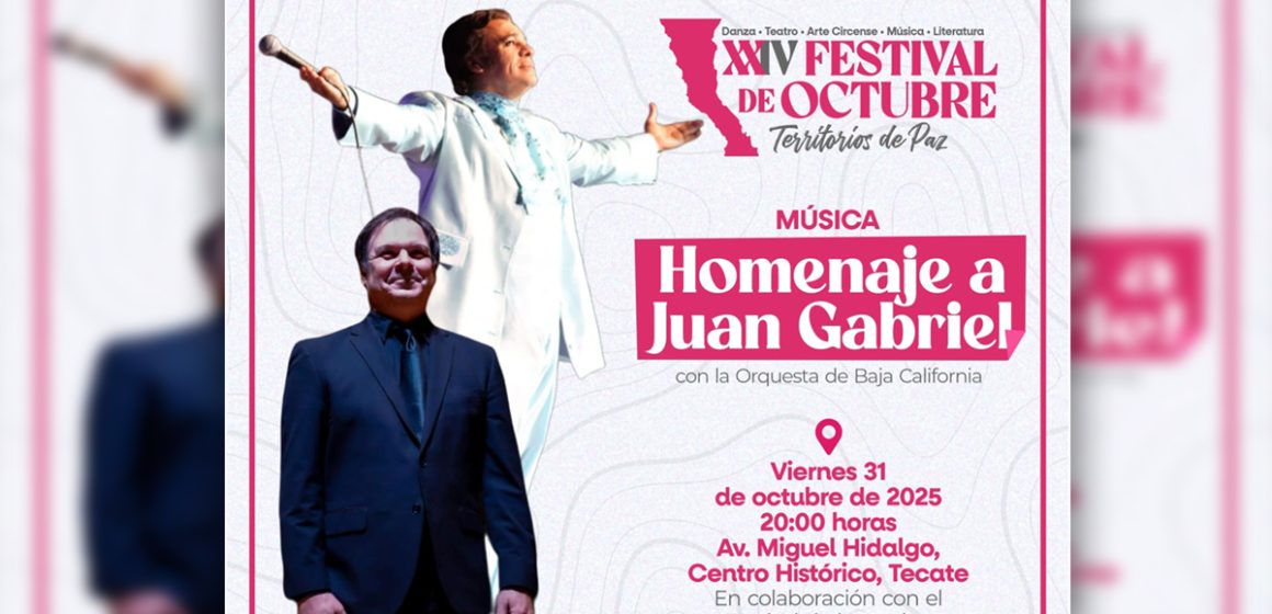 Mañana viernes, concierto homenaje a Juan Gabriel con la OBC en Tecate