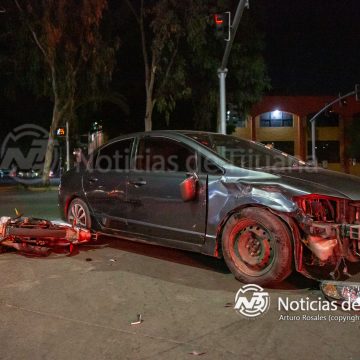 Motociclista lesionado tras choque en Zona Río