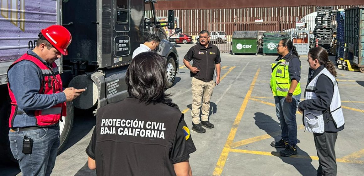 cx Verifica Protección Civil BC simulacro en comercializadora