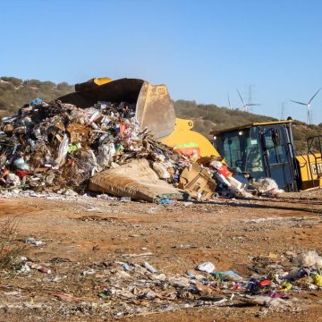 Inician limpieza de tiradero clandestino en La Rumorosa; retiran hasta 150 toneladas de basura