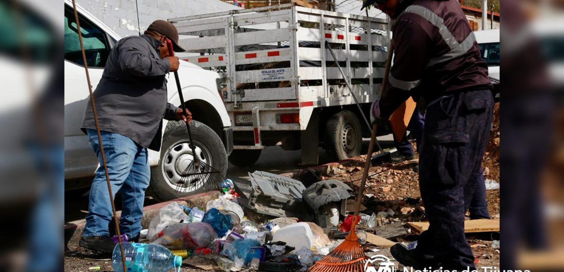 Retiran 95 toneladas de basura de tres delegaciones en Tijuana