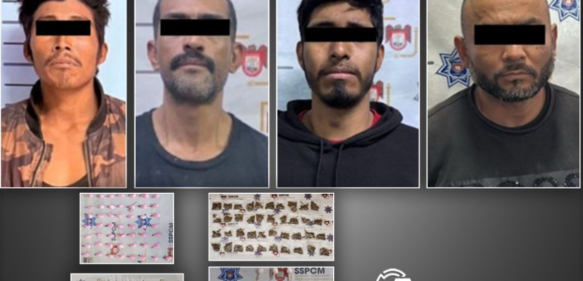 Detienen a cuatro personas con presuntas drogas en distintos puntos de Tijuana
