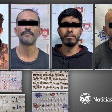 Detienen a cuatro personas con presuntas drogas en distintos puntos de Tijuana