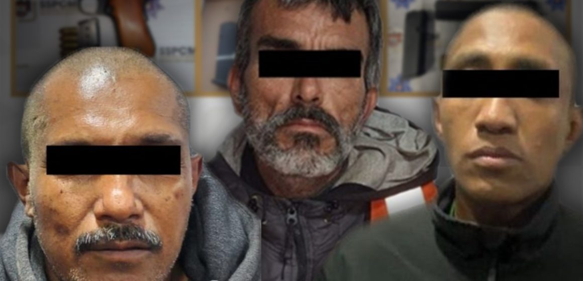 Detiene Policía Municipal a tres personas por portación de arma de fuego en distintos hechos