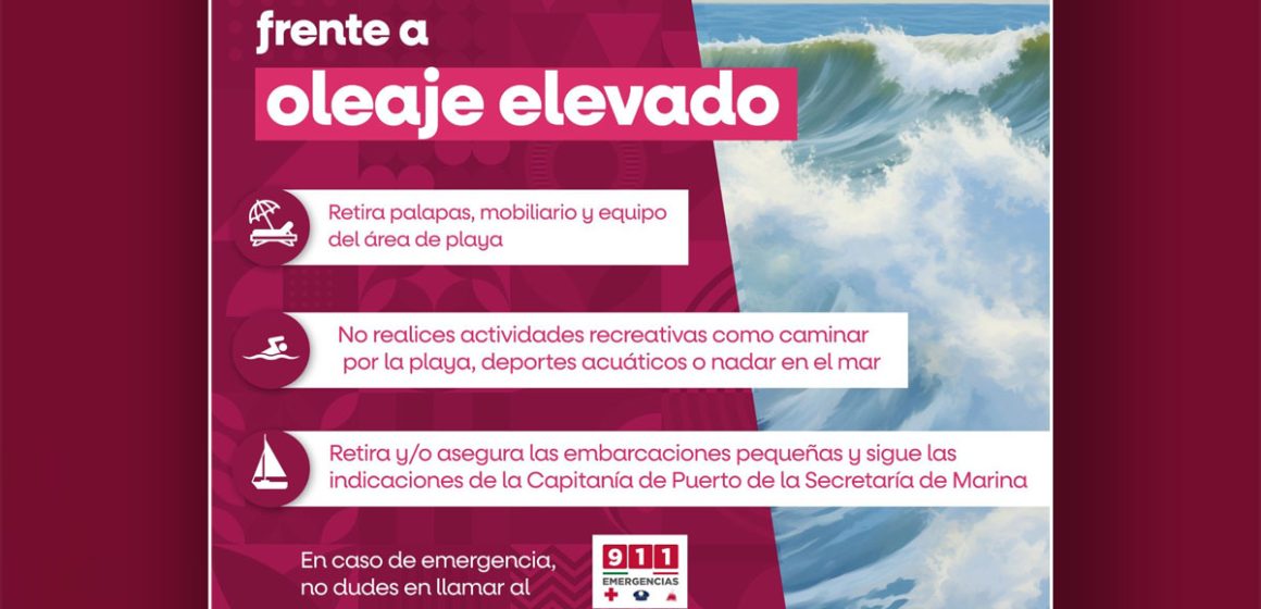 Advierte Protección Civil por alto oleaje y neblina en la zona costera de Baja California