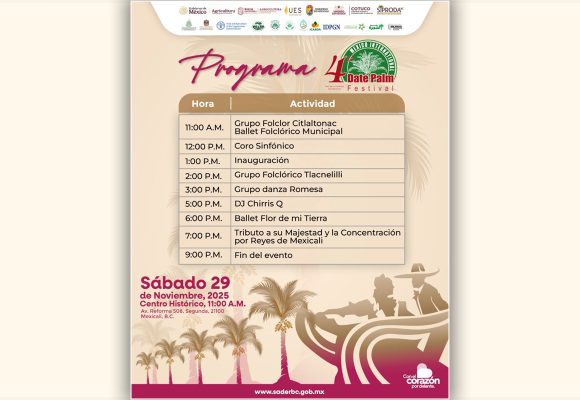 Invita SABER BC a la 4ta edición del Festival Internacional de la Palma Datilera en México